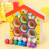 HoneyHive – Montessori & pädagogisch – Holz-Bienen-Sortierspiel