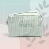 Striped Name Pouch – Individuell & stilvoll – Kosmetiktasche