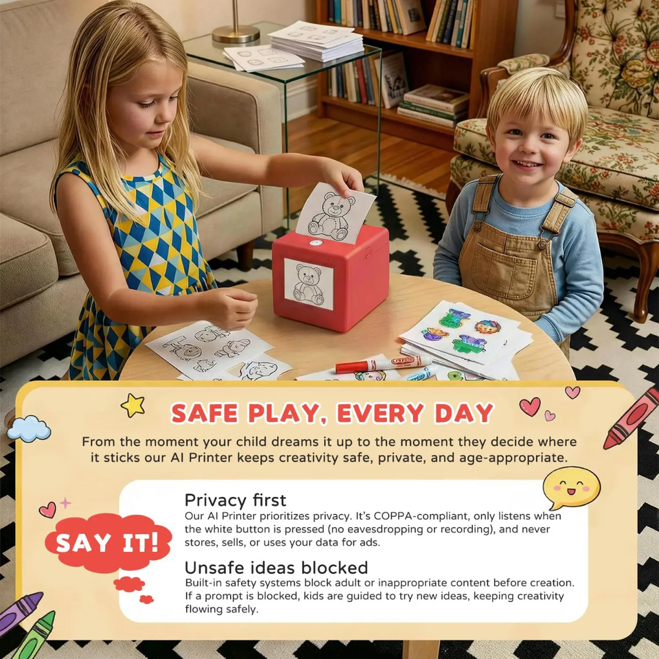StickerMagic – Lernreich & Kreativ – KI-Aufkleberdrucker für Kinder