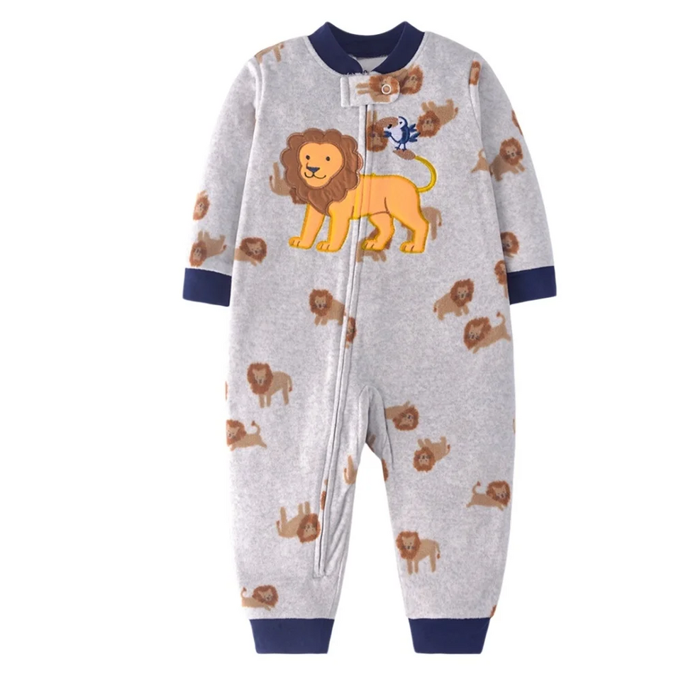 WarmBuddy – Süß & weich – Baby-Strampler aus Fleece mit Cartoon-Aufdruck
