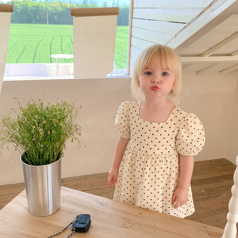LittleTwinkle – Weich & bequem – Kinderkleid mit doppelten Schleifen