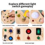 TinyTech – Busy Board aus Holz mit Lichtern und Schaltern – Lernspielzeug