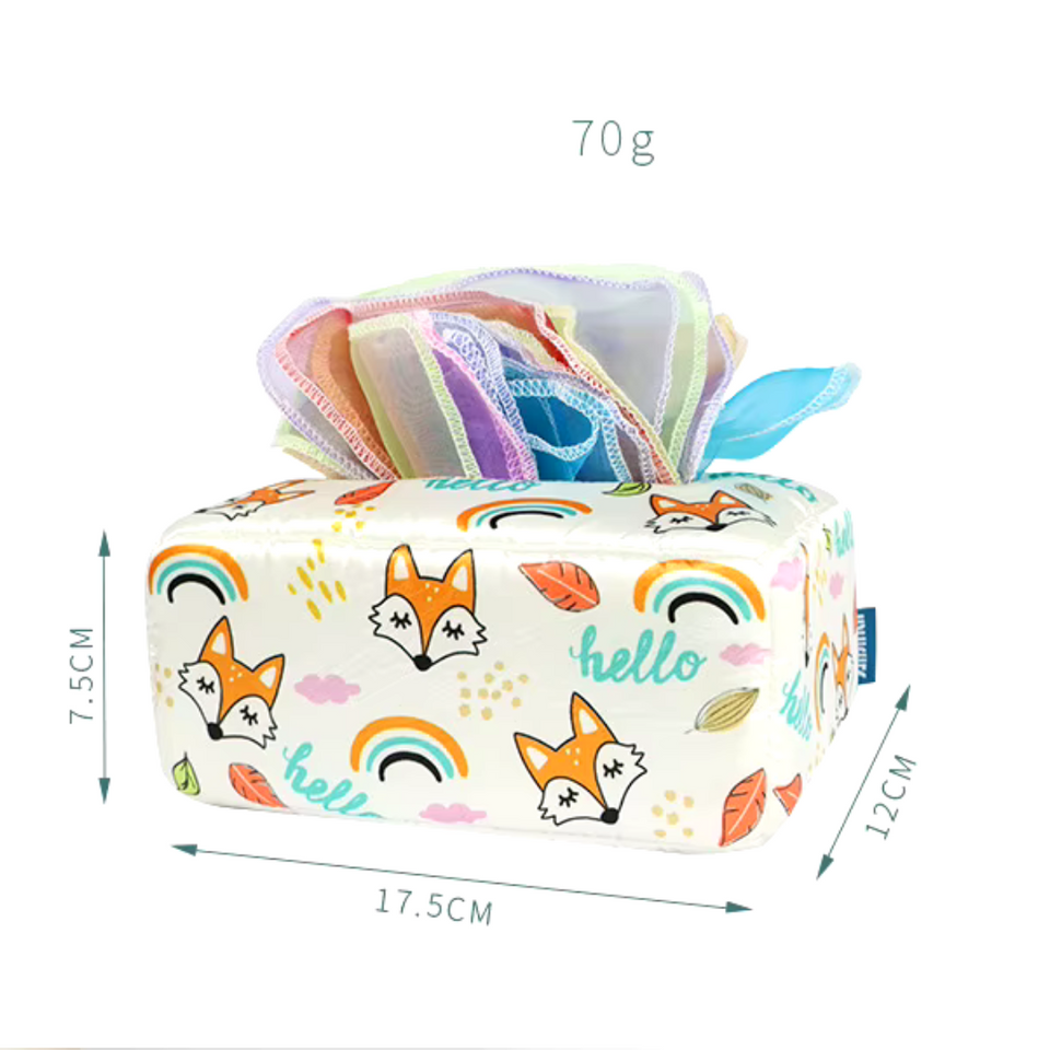 KleurenKracht – Entwicklung & Sinne – Montessori Sensorische Tissuebox