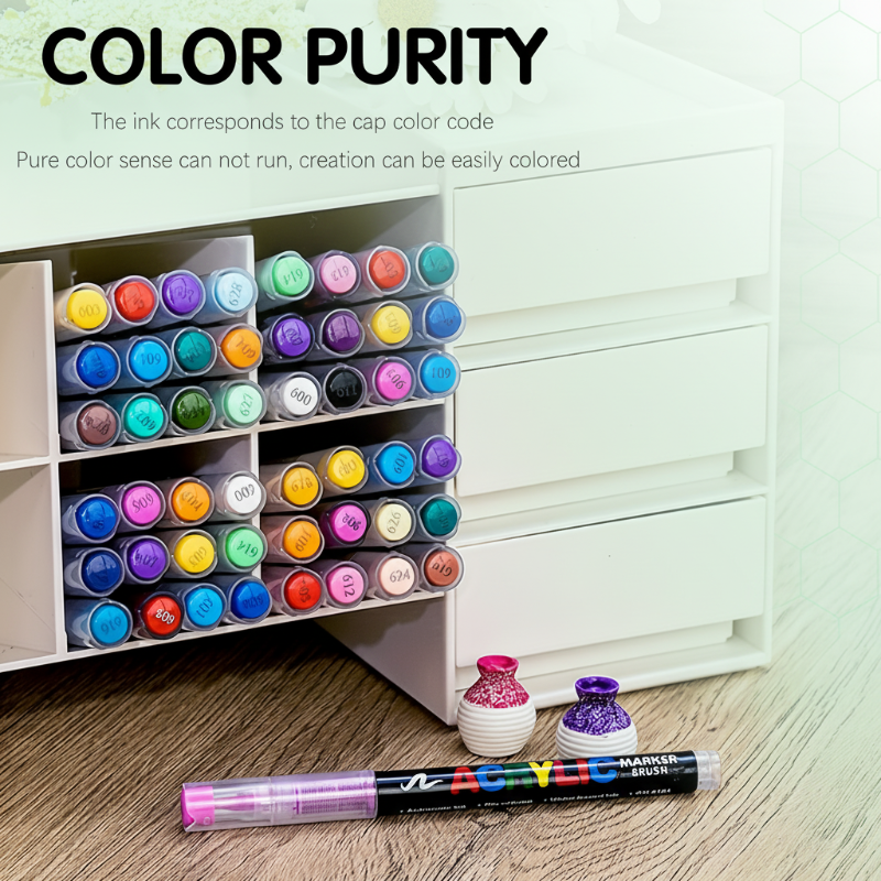 ColorCraft – Kreativ & Nachhaltig – Acrylmarker mit Pinselspitze