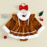 LittleGinger – Warm & festlich – Baby-Weihnachts-Strampler mit Haarband