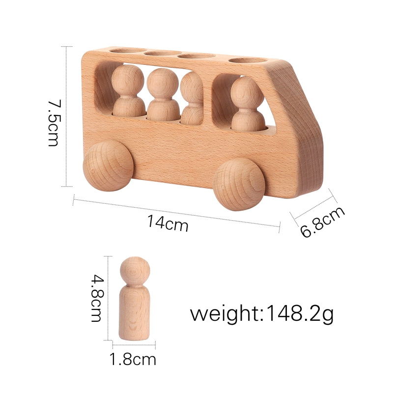 TrainCount –  Klassisch & Pädagogisch – Montessori-Zug aus Holz