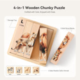 ZooStack – Holz & Interaktiv – Tier-Blockpuzzle