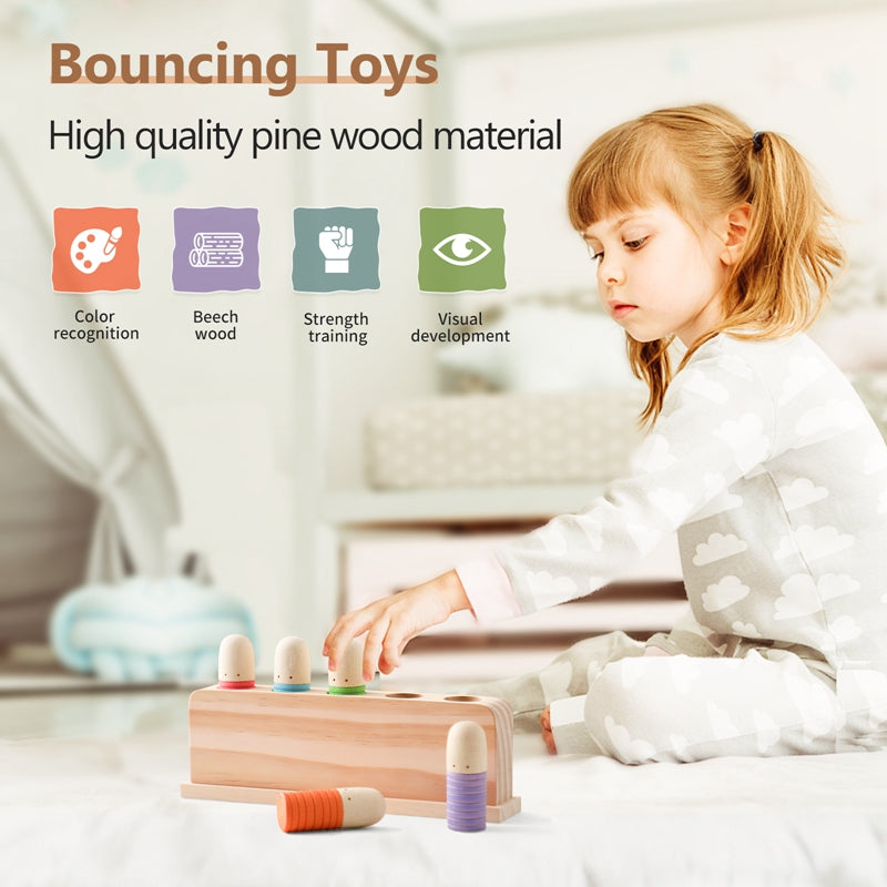 Color Spring – Spielen & Entwickeln – Sensorisches Babyspielzeug aus Holz