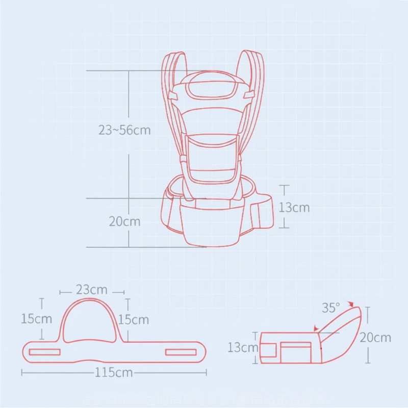 CozyCarry – Praktisch & verstellbar – 3-in-1-Kindertrage