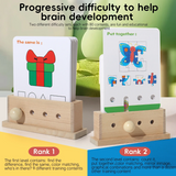BrainyKids – Logisch & Unterhaltsam – Pädagogisches Kartenspiel aus Holz