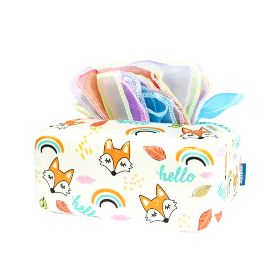 KleurenKracht – Entwicklung & Sinne – Montessori Sensorische Tissuebox