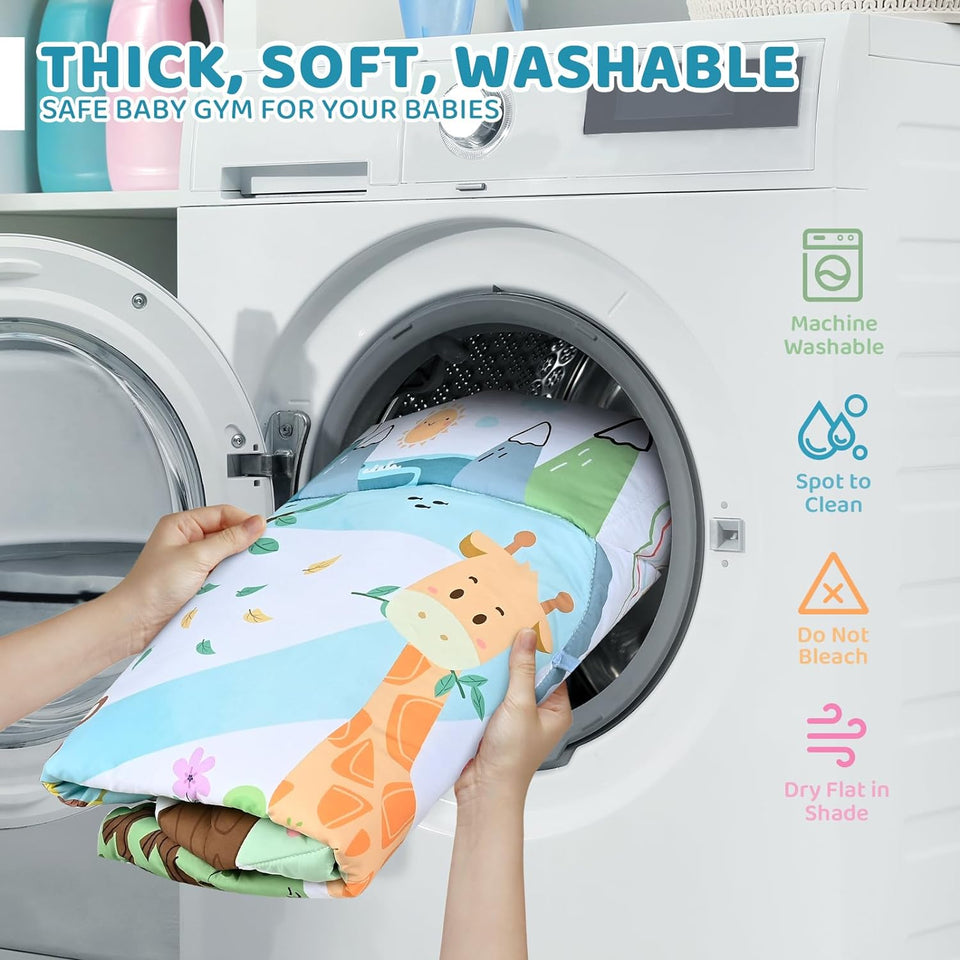 SensoryHaven – 8-in-1 Wachstum & Spiel – Baby-Spielmatte