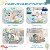 SensoryHaven – 8-in-1 Wachstum & Spiel – Baby-Spielmatte