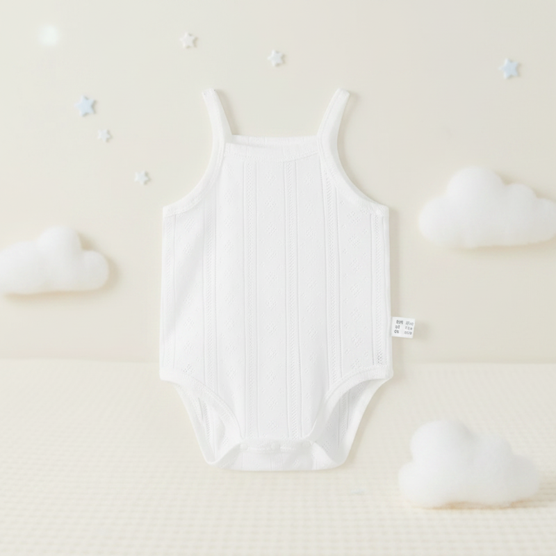 Summer Bodysuit – Leicht & bequem – Gestrickter Baby-Strampler