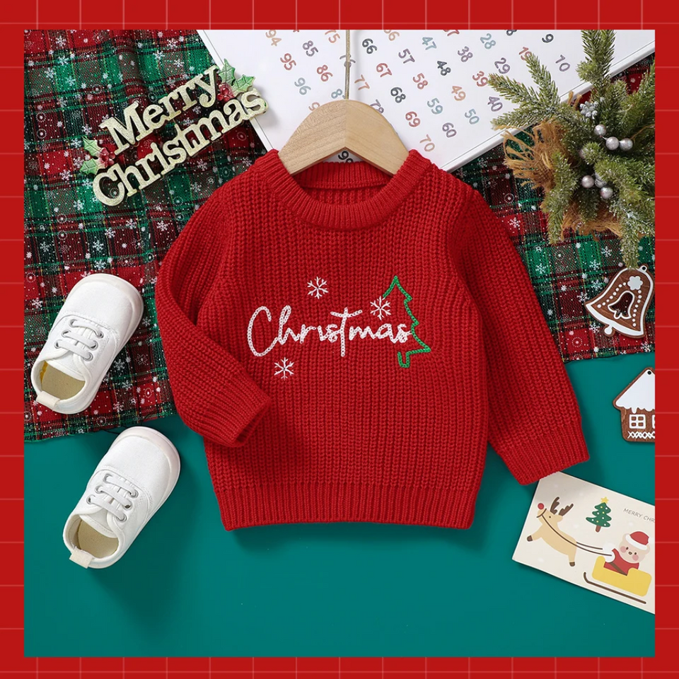 JoyKnit – Gemütlich & warm – Weihnachtspullover mit Aufdruck