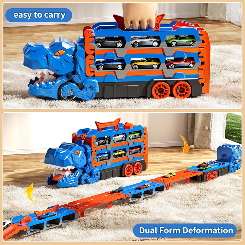 JurassicTruck™ – Cool & Lustig – Zusammenklappbarer Dino-Transportwagen