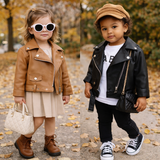 Girls Leather Jacket – Cool & stilvoll – Kinderjacke aus Leder