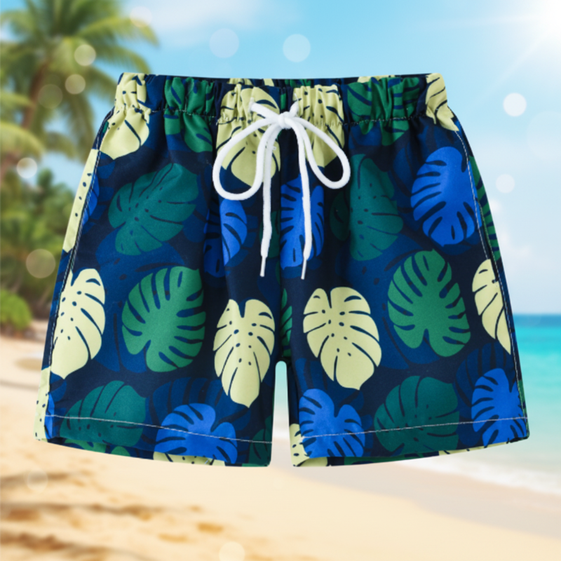 Beach Shorts – Leicht & verspielt – Tropische Kinder-Badehose