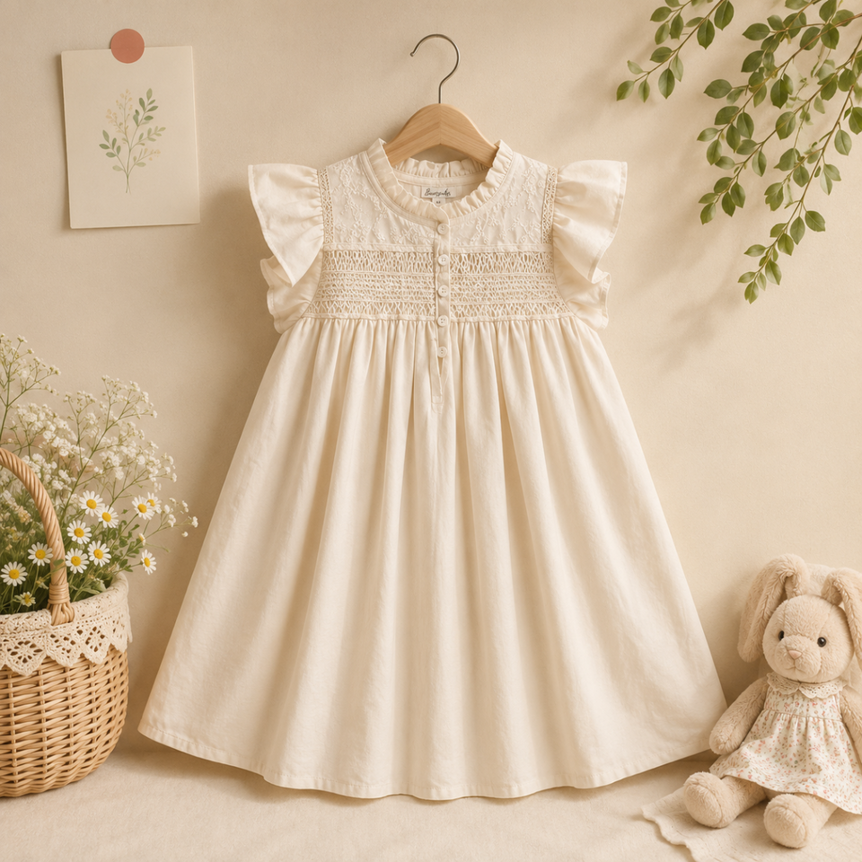 Sleeveless Dress – Elegant & bequem – Kleid mit Spitzenkragen