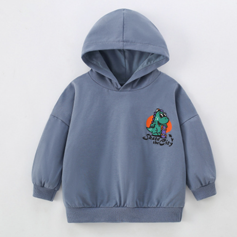 DinoStyle – Warm & atmungsaktiv – Hoodie mit Triceratops-Print