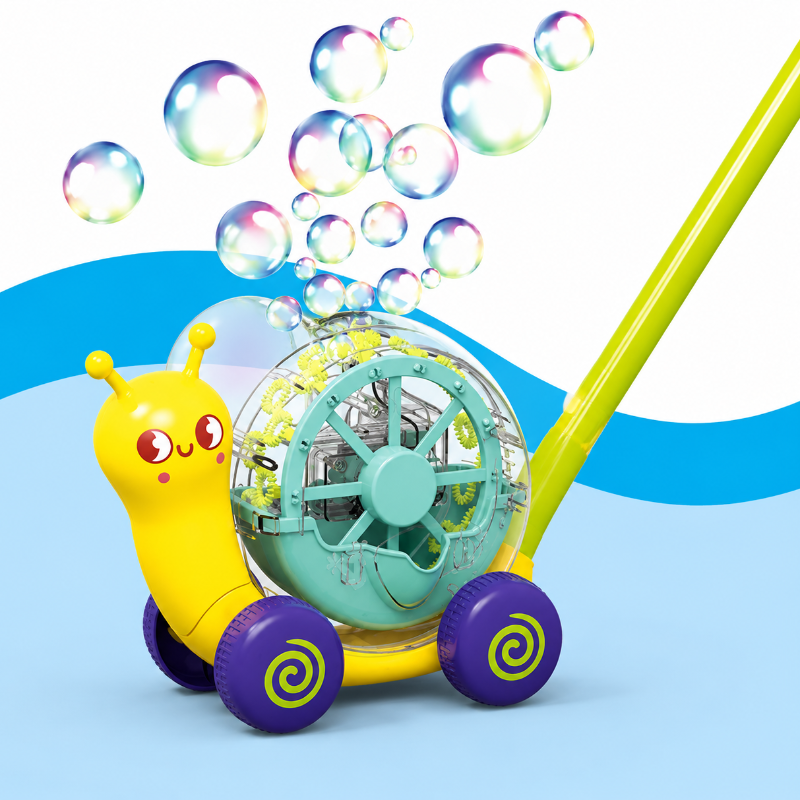 BubbleBuddy – Verspielt & interaktiv – Schnecke mit Seifenblasen