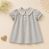 Short Sleeve Embroidery Dress – Elegant & Komfort – Boutique-Mädchenkleid