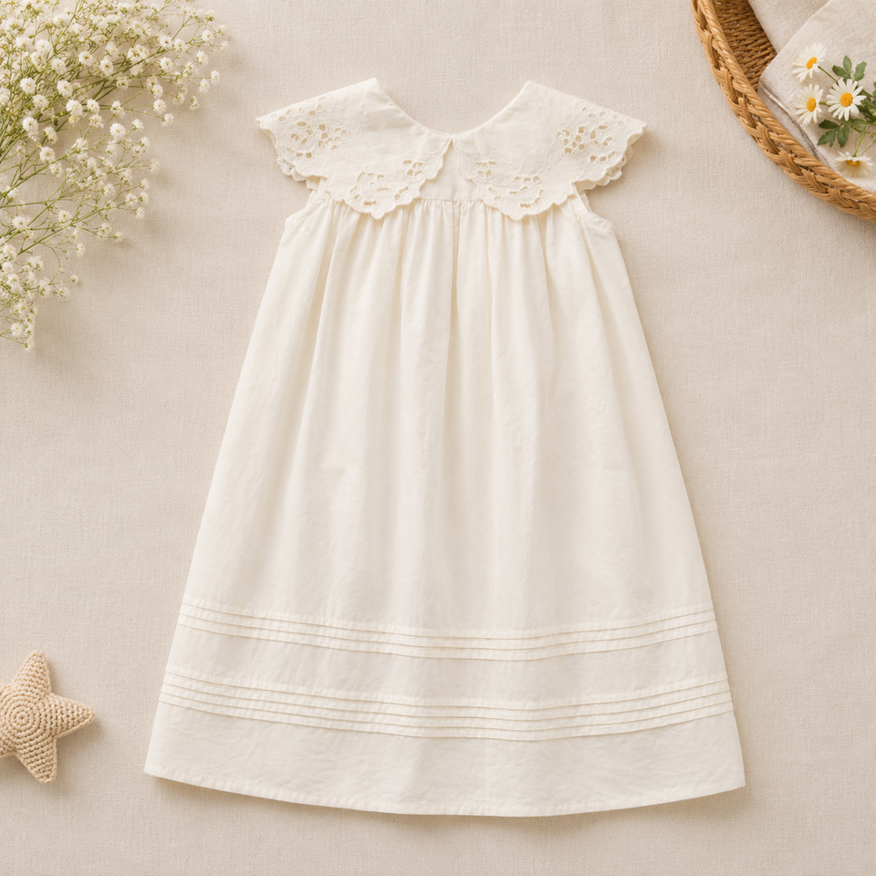 Lace Stitching Dress – Eleganz & Komfort – Spitze & Stickereien