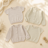 Knit Top & Cardigan – Weich & bequem – Strickhemd & Strickjacke