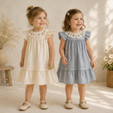 Princess Dress – Stilvoll & bequem – Kleid mit besticktem Kragen
