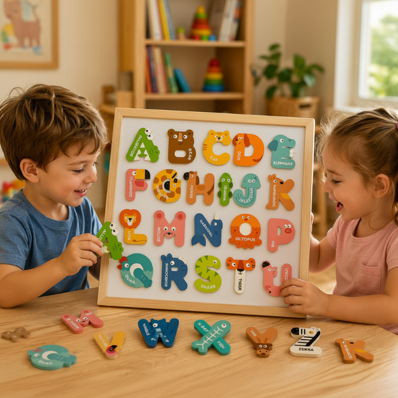 Magnetic Alphabet – Lernen & Spielen – Magnet-Buchstaben-Set