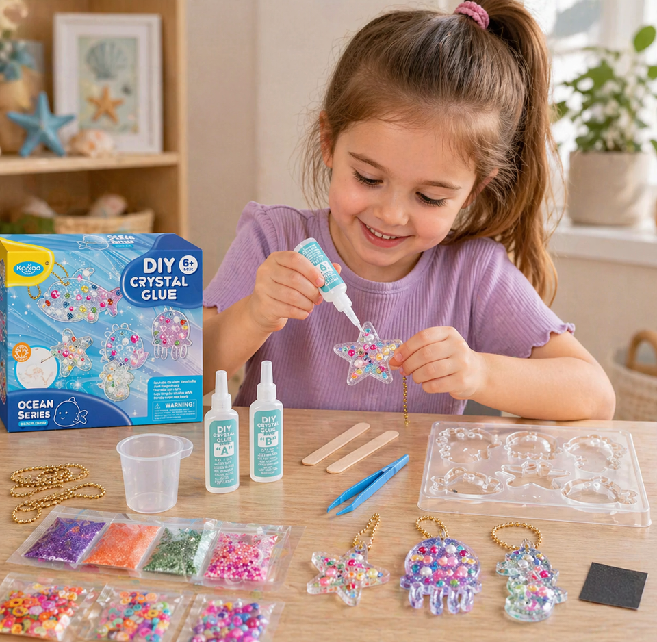 DIY Crystal Keychain Kit – Kreativ & Verspielt – Bastelset für Schlüsselanhänger