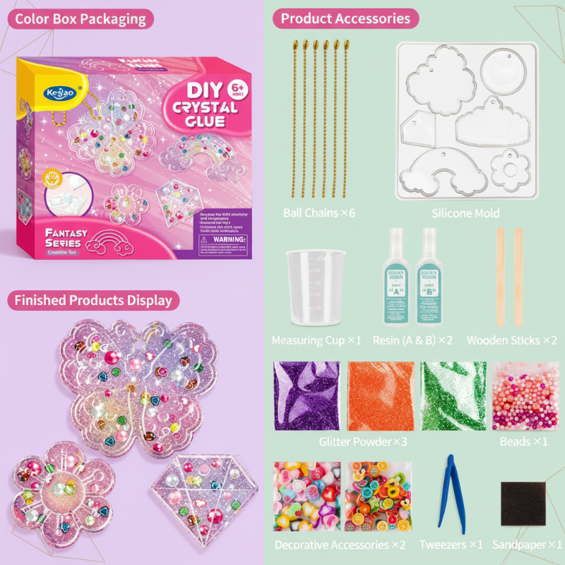 DIY Crystal Keychain Kit – Kreativ & Verspielt – Bastelset für Schlüsselanhänger