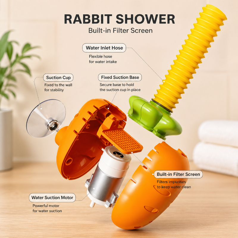 Rabbit Bath Shower Toy – Spielspaß & Wasserspaß – Badespielzeug mit Sprühfunktion