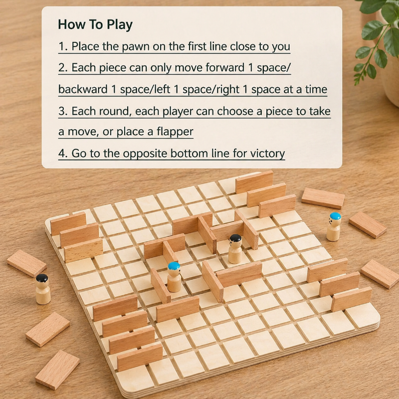 Wooden Chess Puzzle Game – Strategie & Denken – Brettspiel