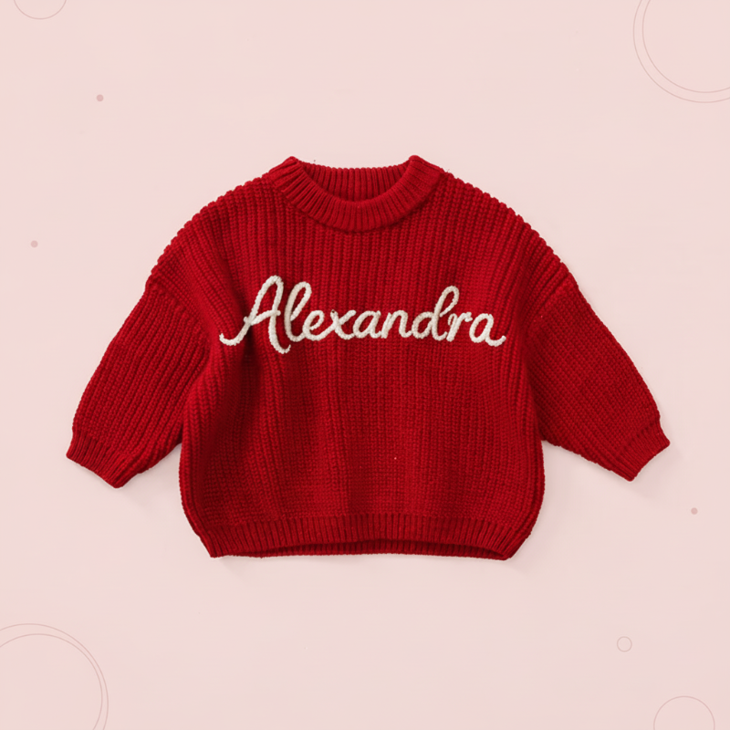 Personalized Baby Sweater – Einzigartig & liebevoll – Bestickter, personalisierter Baby-Pullover