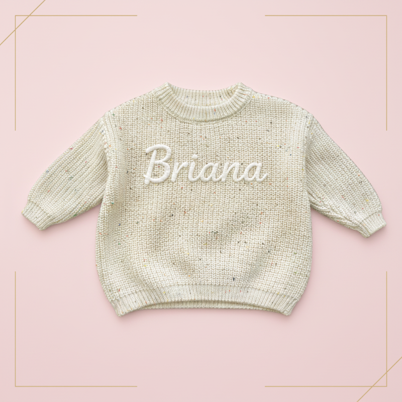Personalized Baby Sweater – Einzigartig & liebevoll – Bestickter, personalisierter Baby-Pullover