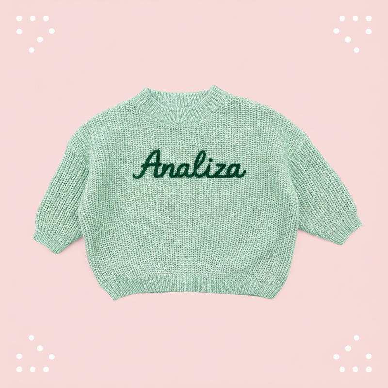 Personalized Baby Sweater – Einzigartig & liebevoll – Bestickter, personalisierter Baby-Pullover