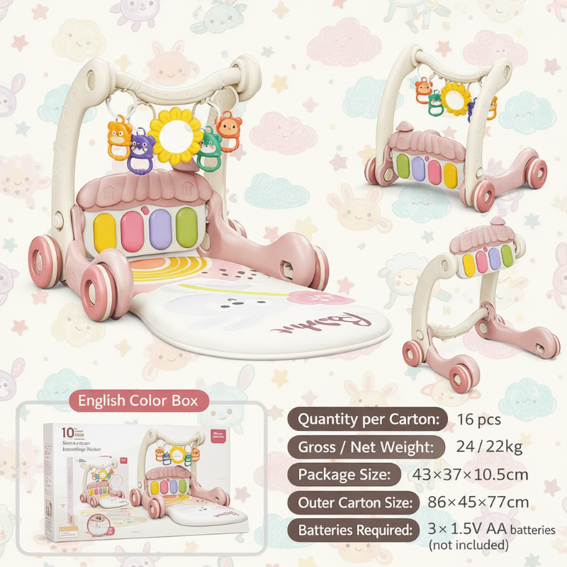 Step & Play – Interaktiv & Sicher – 3-in-1-Lauflernhilfe & Baby-Fitnessstudio