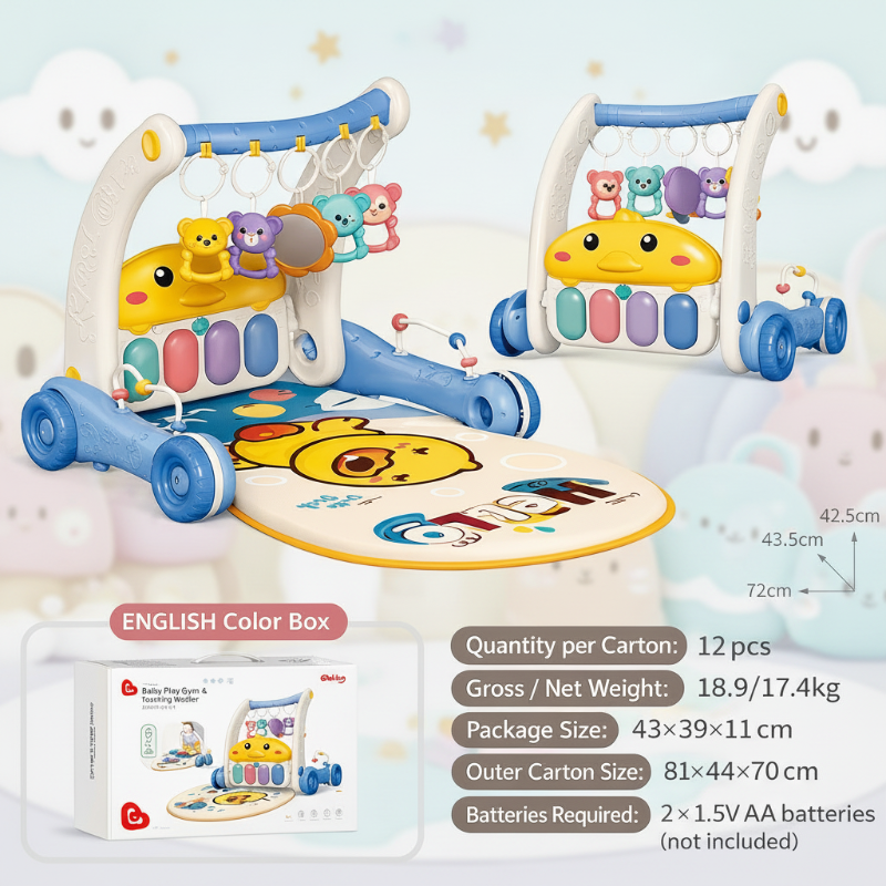 Step & Play – Interaktiv & Sicher – 3-in-1-Lauflernhilfe & Baby-Fitnessstudio