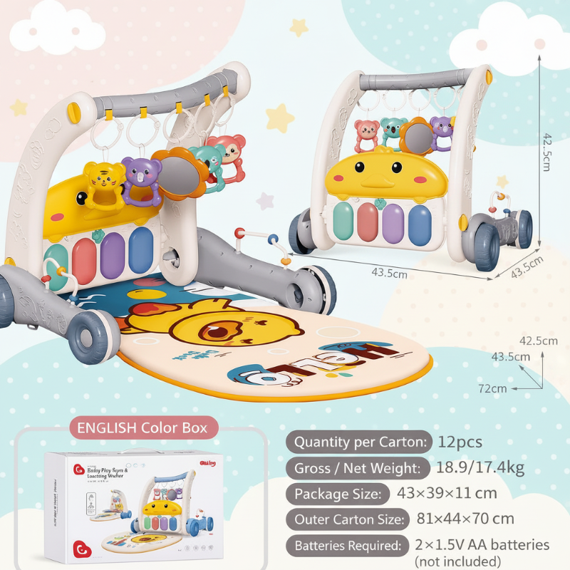 Step & Play – Interaktiv & Sicher – 3-in-1-Lauflernhilfe & Baby-Fitnessstudio