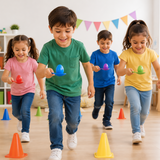 Wooden Egg Spoon Game – Motorik & Lernen – Eierrennen-Balance-Spiel