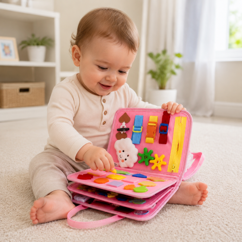 7-in-1 Busy Board – Motorik & Lernen – Aktivitäten-Tafel