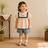 Girls Summer Fashion Top – Leicht & bequem – Vintage-Oberteil für Mädchen