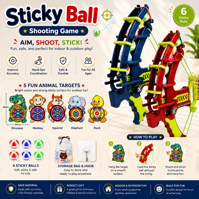 Sticky Ball Shooting Game – Aktiv & Interaktiv – Dartspiel-Set