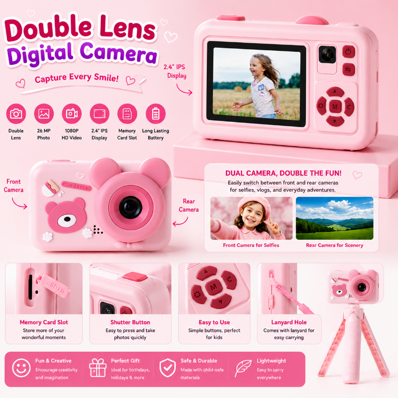 Double Lens Digital Camera – Kreativ & unterhaltsam – Kinderkamera