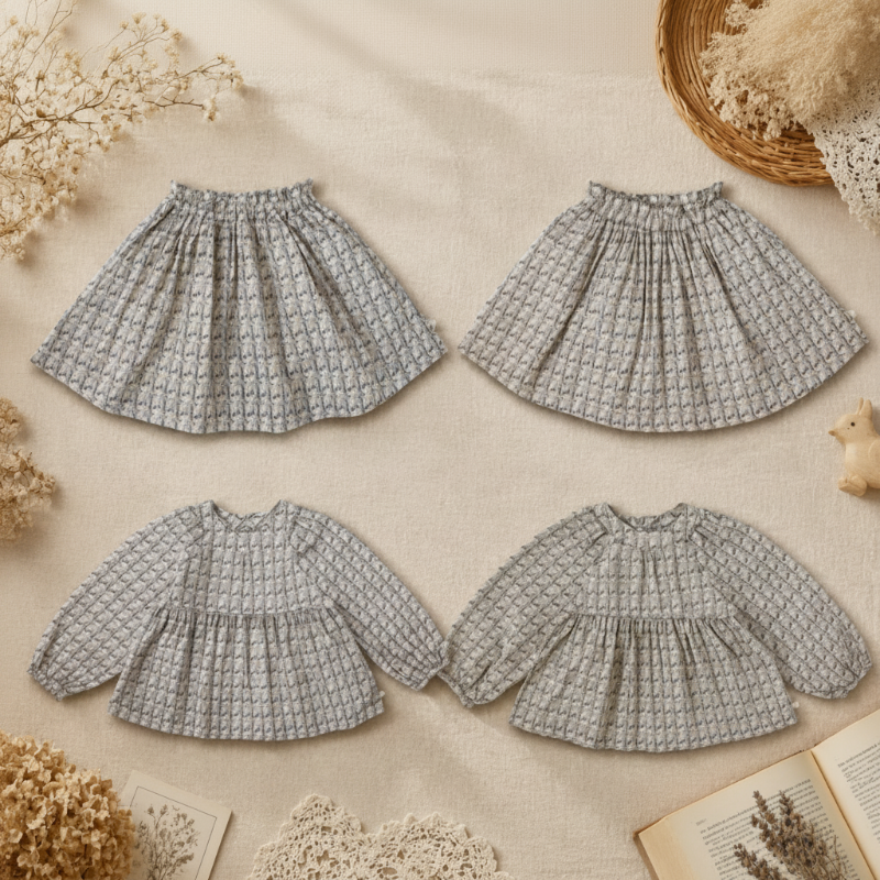 Cherry Shirt & Skirt – Süß & Luftig – Kinder-Set