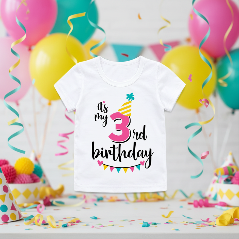 Birthday Graphic Tee – Niedlich & Luftig – Kinder-T-Shirt zum Geburtstag