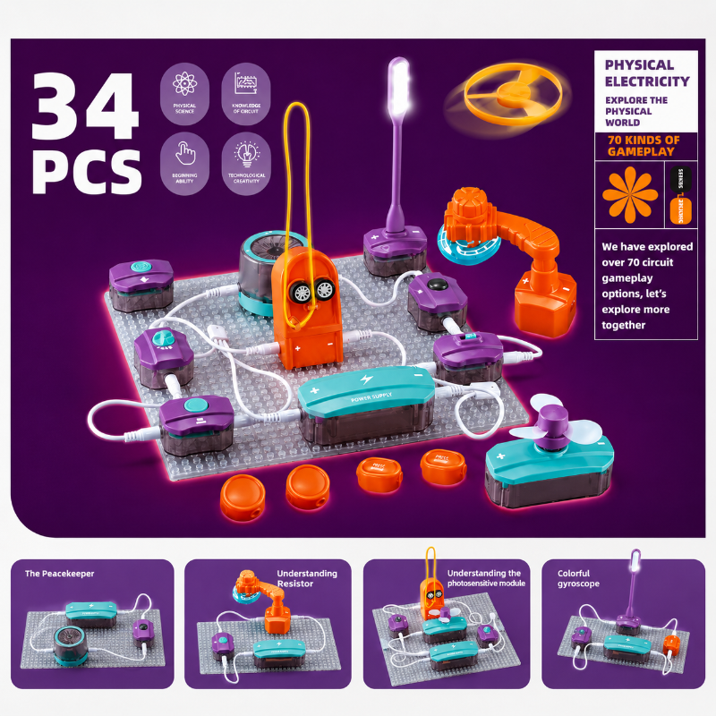 STEM Electronic Building Kit – Lehrreich & Technisch – Experimentierset für Schaltkreise
