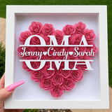 Personalized Rose Shadow Box – Einzigartiges Muttertagsgeschenk – Personalisierte Rosen-Schattenbox