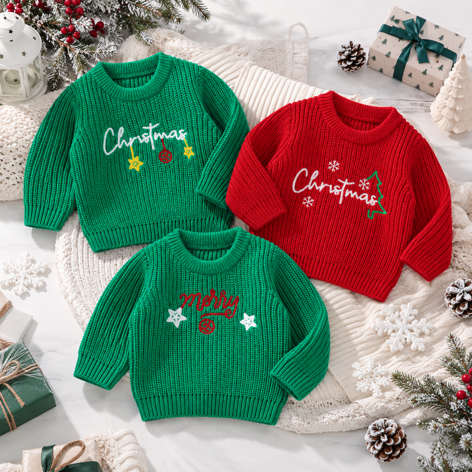 JoyKnit – Gemütlich & warm – Weihnachtspullover mit Aufdruck
